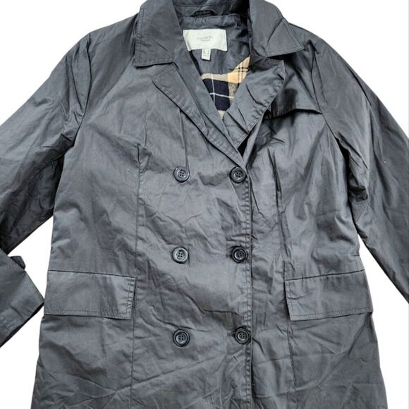 Cortefiel Waxed Double Breasted Rain Coat Size 8 - Picture 3 of 8